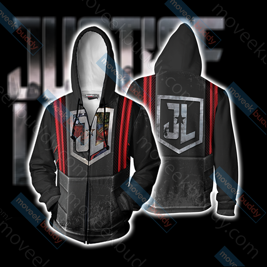 Justice League Unisex 3D T-shirt Zip Hoodie
