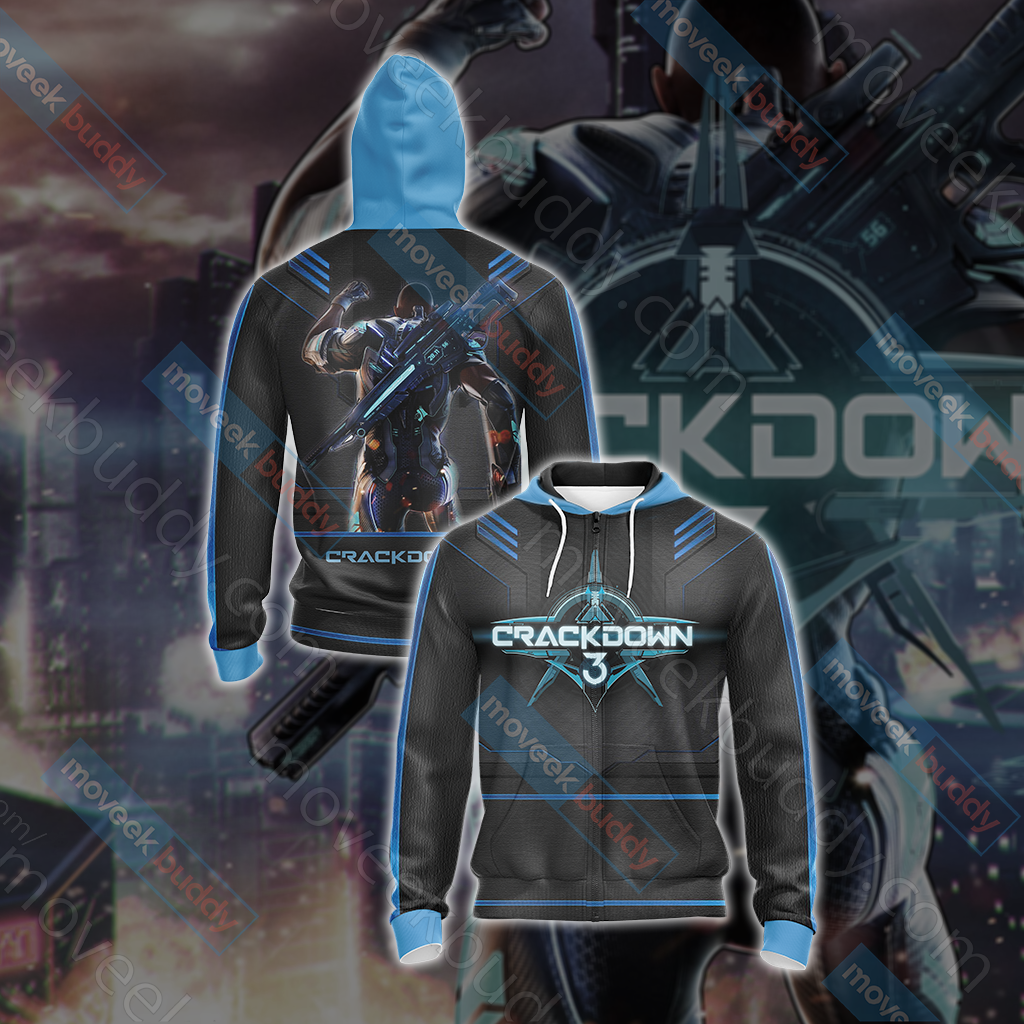 Crackdown 3 Unisex 3D T-shirt Zip Hoodie