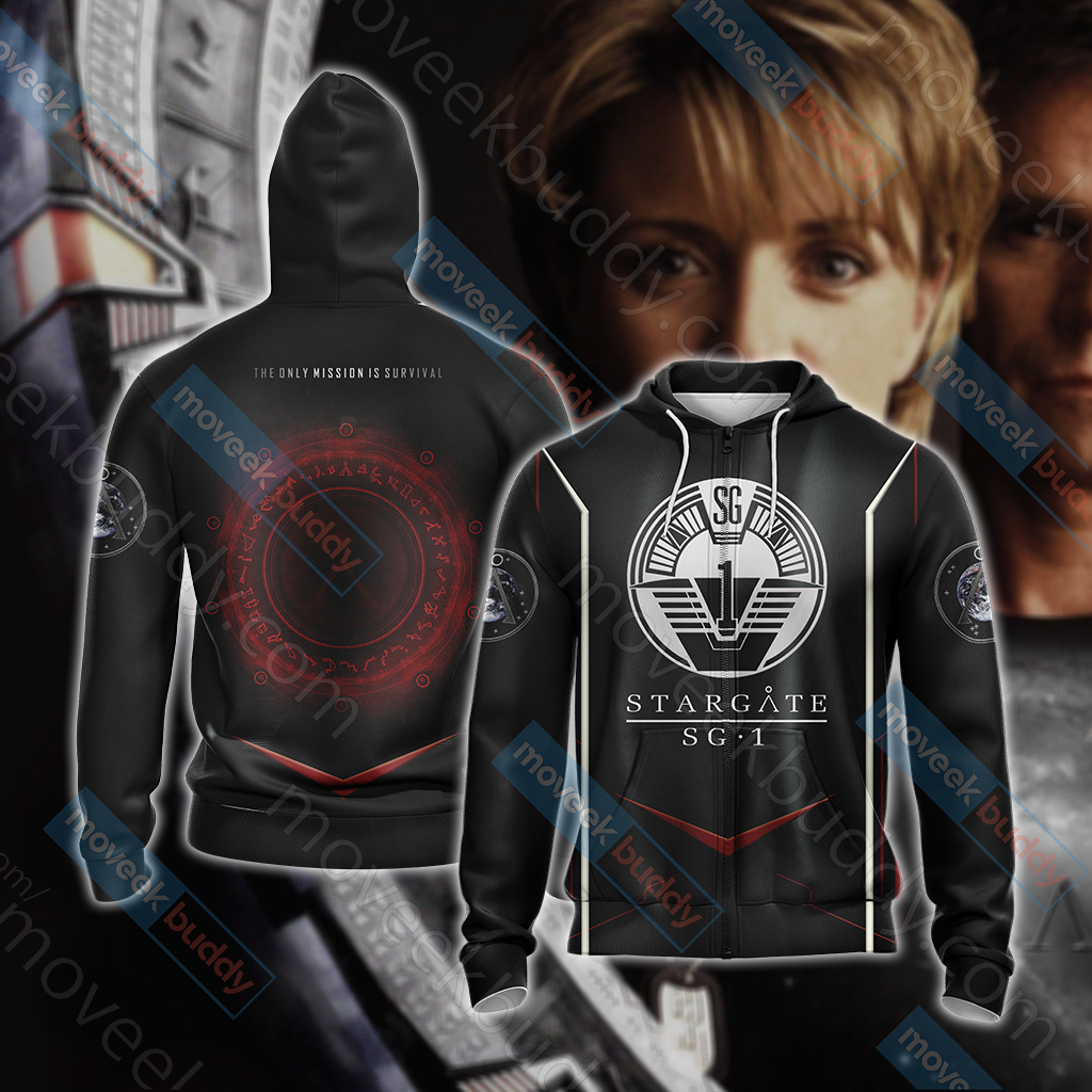 Stargate SG-1 Unisex 3D T-shirt Zip Hoodie