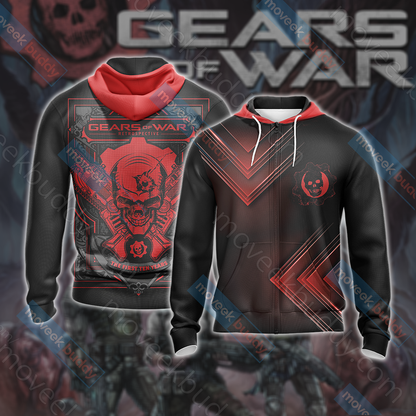 Gears of War Unisex 3D T-shirt Zip Hoodie