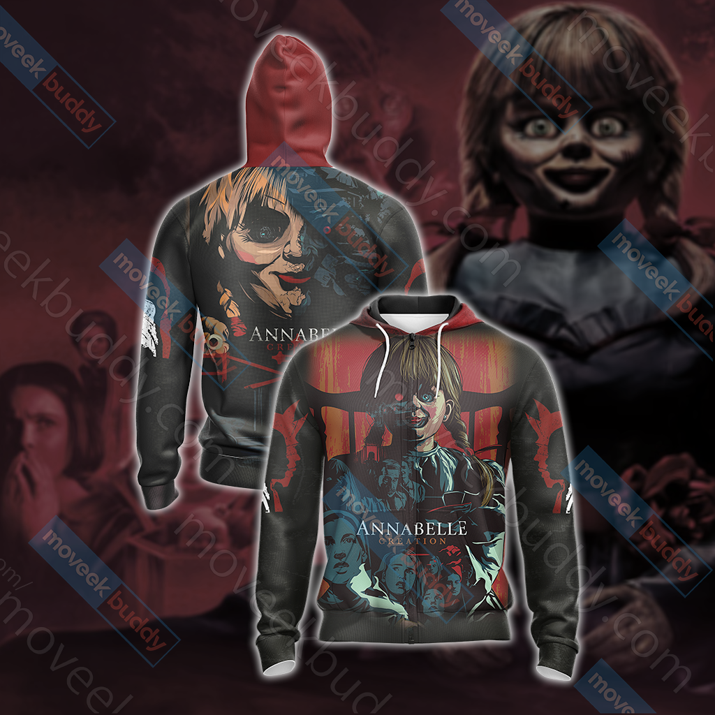 Annabelle Unisex 3D T-shirt Zip Hoodie