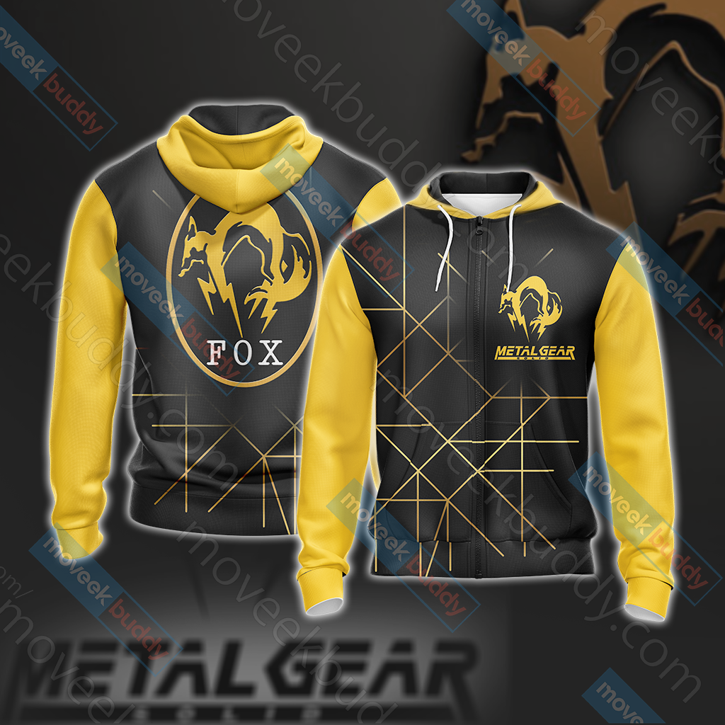 Metal Gear Solid V - FOX Unit Crest Unisex 3D T-shirt Zip Hoodie