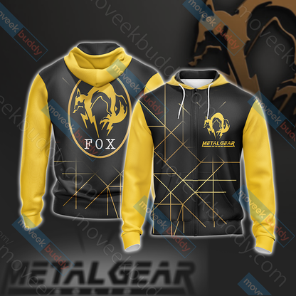 Metal Gear Solid V - FOX Unit Crest Unisex 3D T-shirt Zip Hoodie