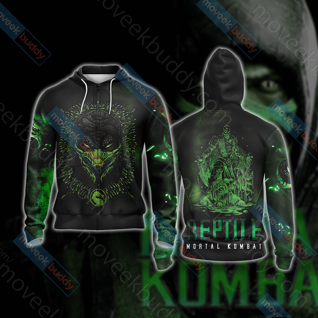 Mortal kombat - REPTILE Unisex 3D T-shirt Zip Hoodie