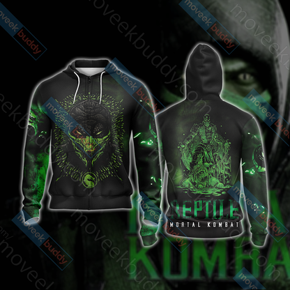 Mortal kombat - REPTILE Unisex 3D T-shirt Zip Hoodie