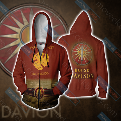 BattleTech - House Davion Unisex 3D T-shirt Zip Hoodie