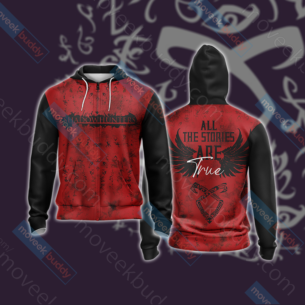 Shadowhunters Unisex 3D T-shirt Zip Hoodie