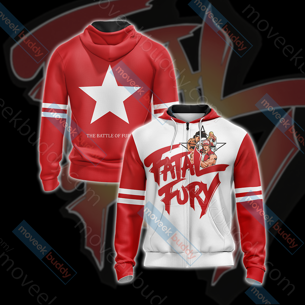 Fatal Fury Unisex 3D T-shirt Zip Hoodie