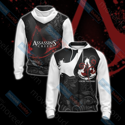 Assassin's Creed Unisex 3D T-shirt Zip Hoodie