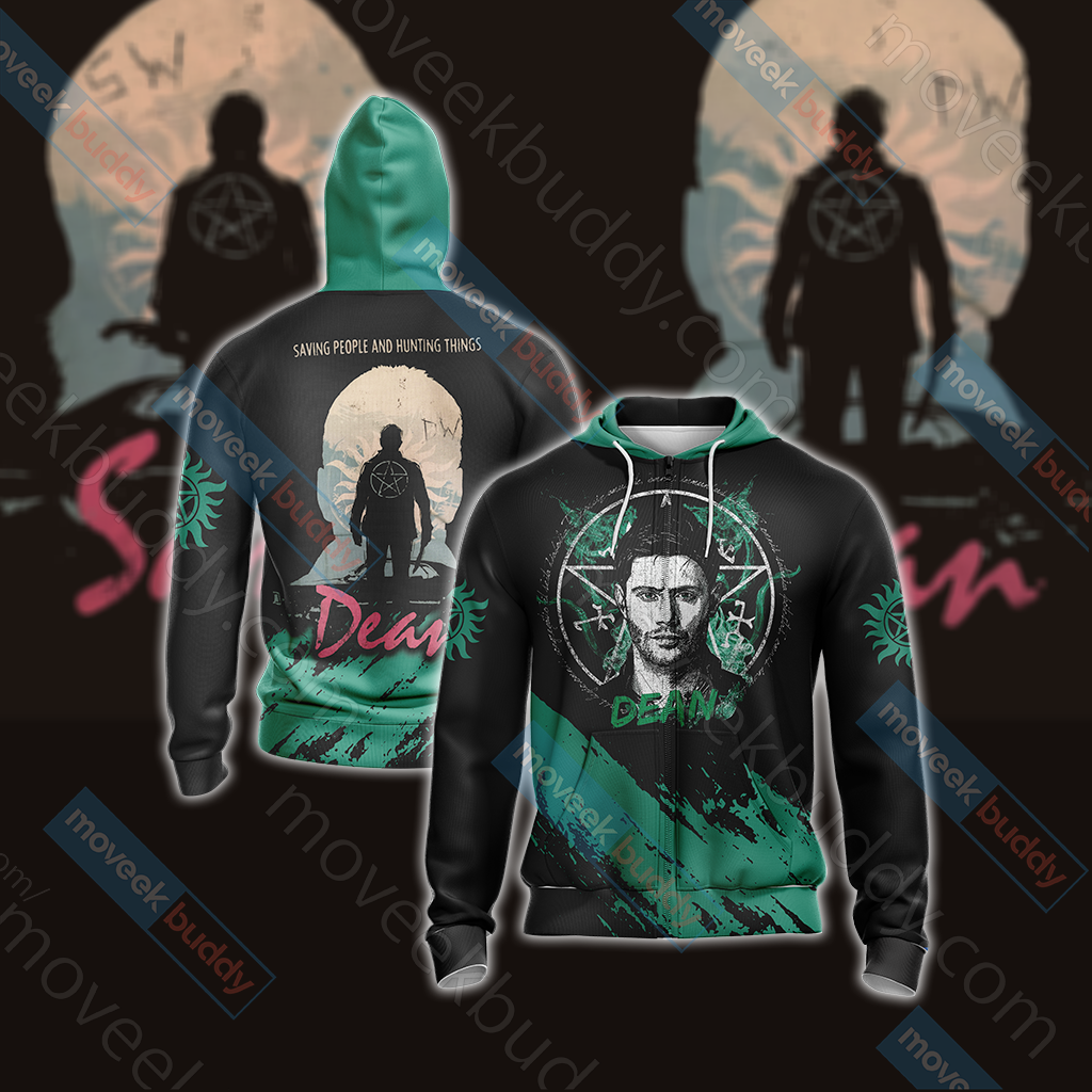 Supernatural - Dean Unisex 3D T-shirt Zip Hoodie