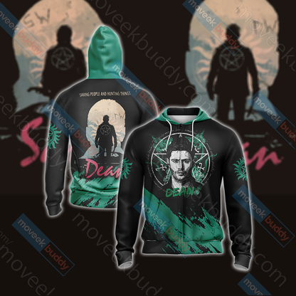 Supernatural - Dean Unisex 3D T-shirt Zip Hoodie