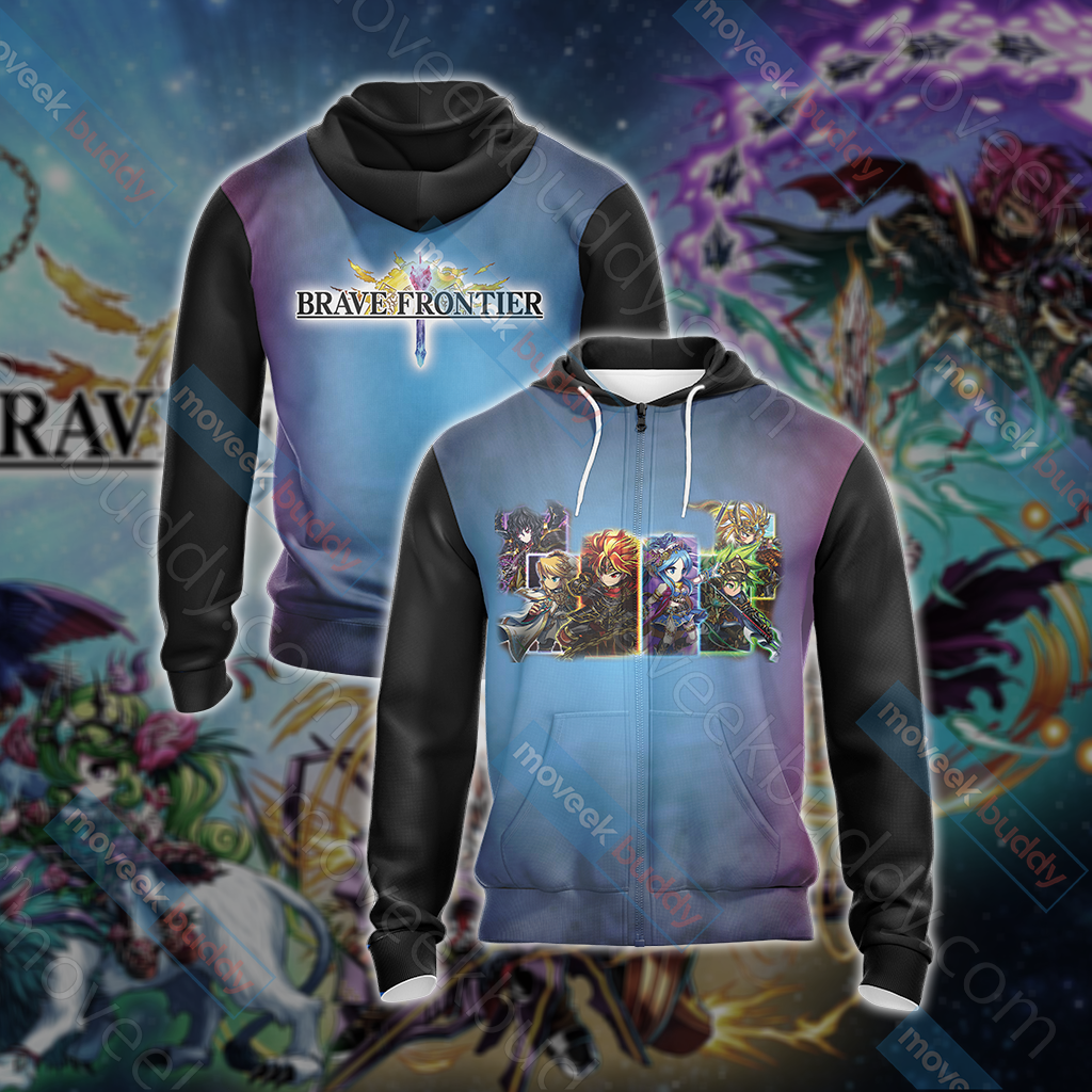 Brave Frontier Unisex 3D T-shirt Zip Hoodie