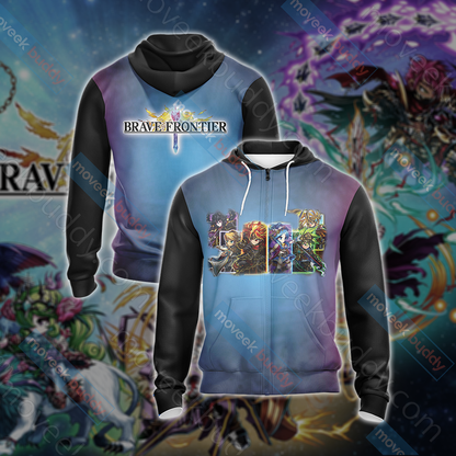 Brave Frontier Unisex 3D T-shirt Zip Hoodie