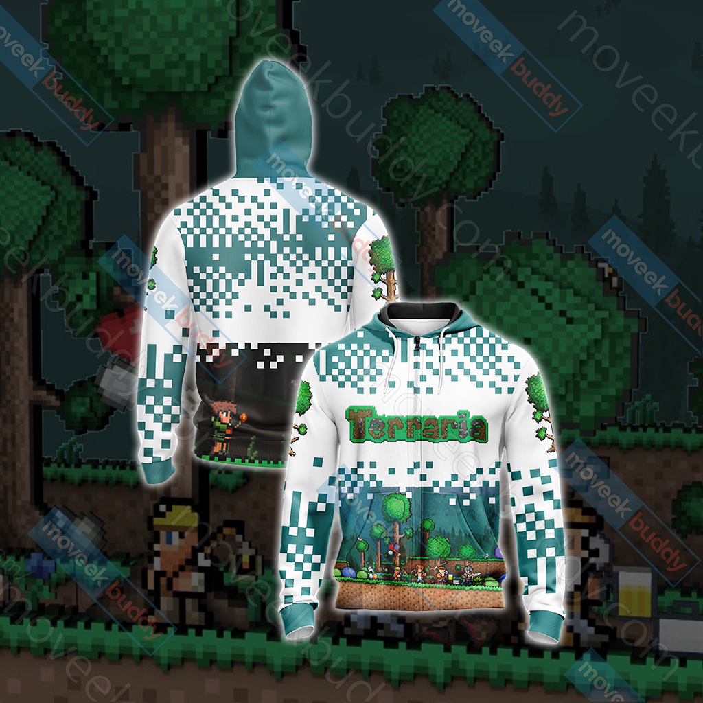 Terraria Unisex 3D T-shirt Zip Hoodie