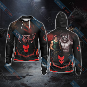 Wolfteam Unisex 3D T-shirt Zip Hoodie XS 