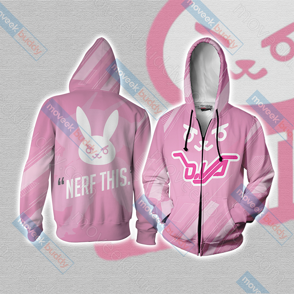 Overwatch D.Va Unisex 3D T-shirt Zip Hoodie