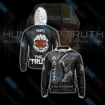 Halo 5: Guardians - Hunt The Truth Unisex 3D T-shirt Zip Hoodie