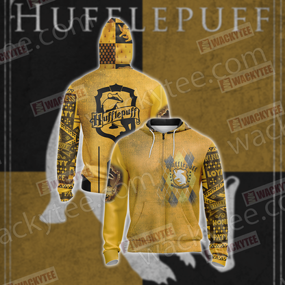 Harry Potter - Hufflepuff House Unisex 3D T-shirt Zip Hoodie