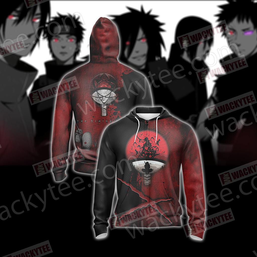 Naruto - Uchiha Clan New Unisex 3D T-shirt Zip Hoodie