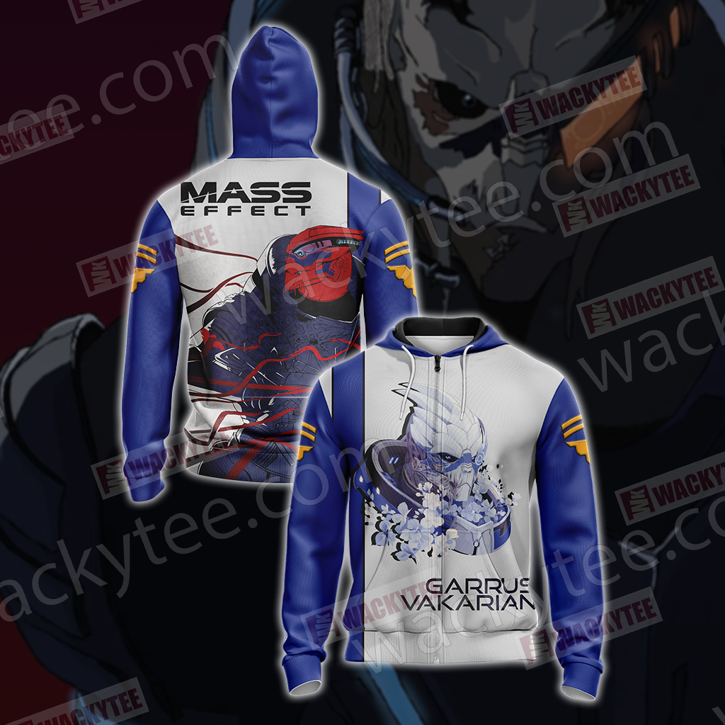 Mass Effect - Garrus Vakarian Unisex 3D T-shirt Zip Hoodie