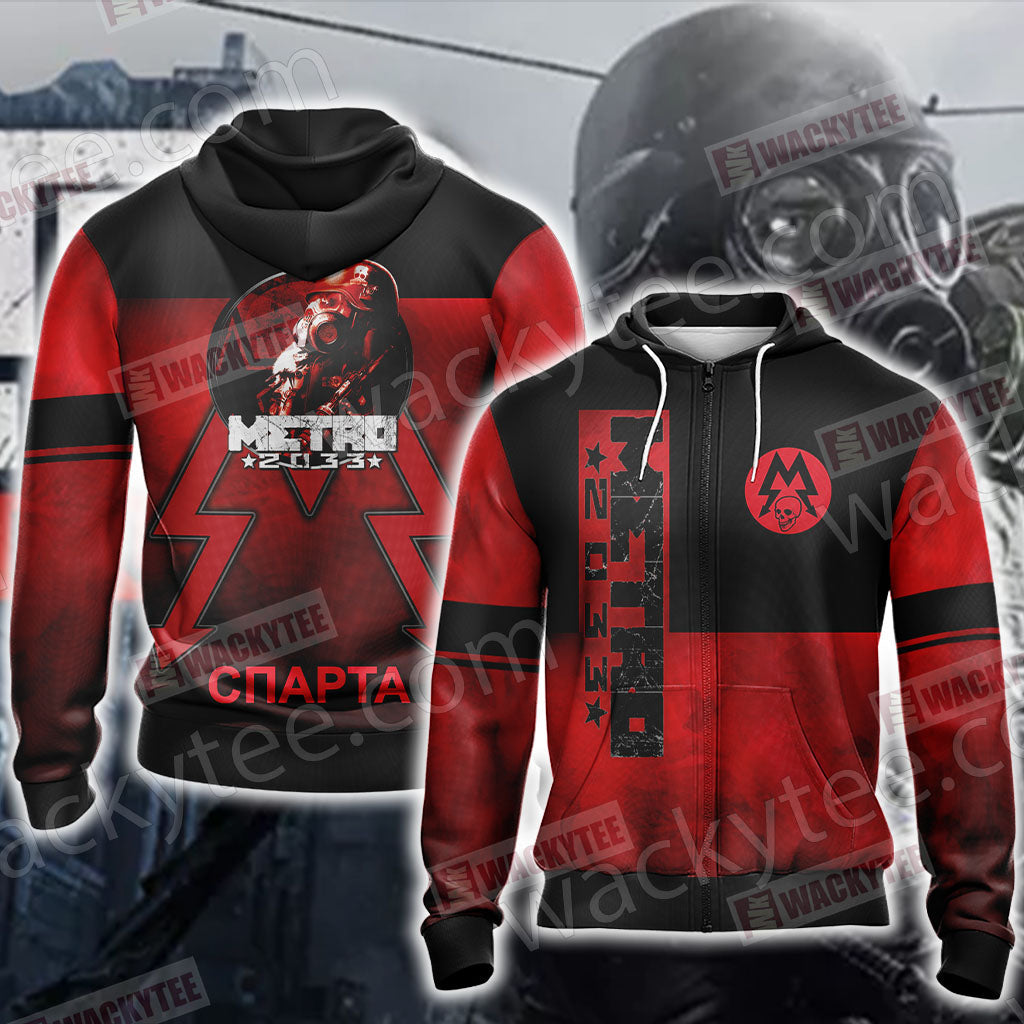 Metro 2033 Unisex 3D T-shirt Zip Hoodie