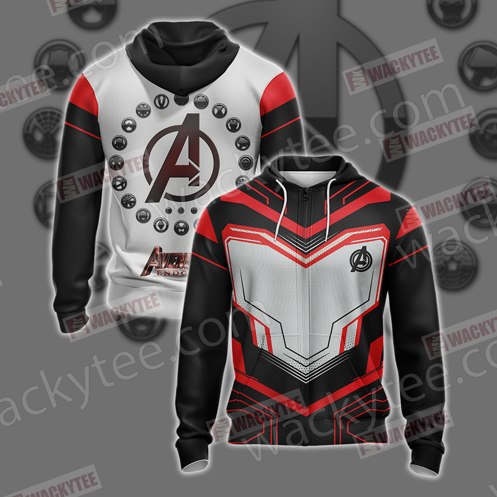 Avengers Endgame Unisex 3D T-shirt Zip Hoodie