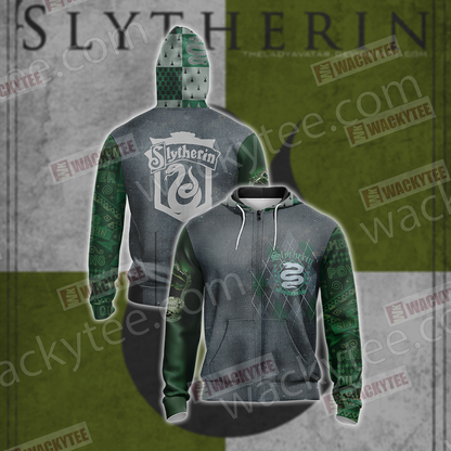 Harry Potter - Slytherin House Unisex 3D T-shirt Zip Hoodie