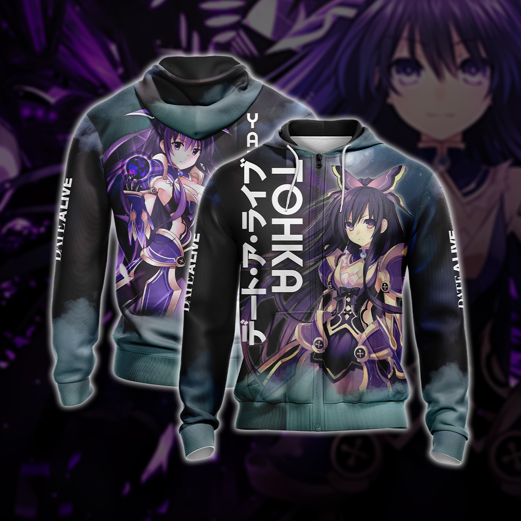 Date A Live - Tohka Yatogami 3D T-shirt Zip Hoodie