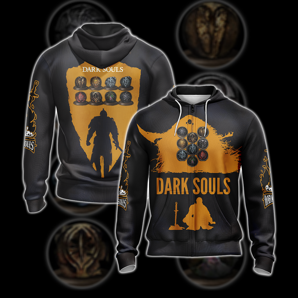 Dark Souls Game Convenants Unisex 3D T-shirt Zip Hoodie