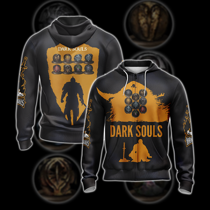 Dark Souls Game Convenants Unisex 3D T-shirt Zip Hoodie