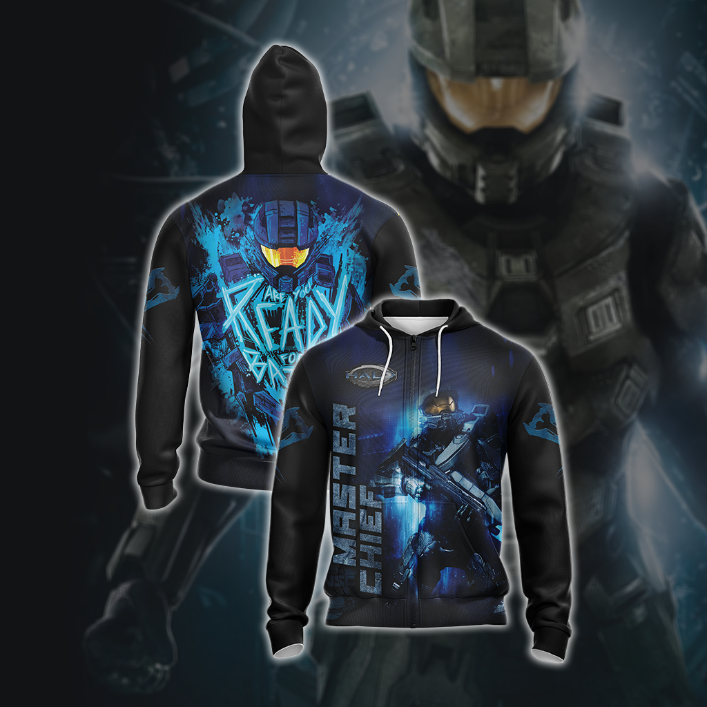 Halo - Master Chief New Look Unisex 3D T-shirt Zip Hoodie