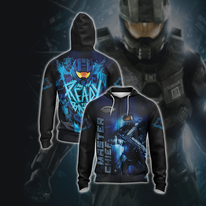 Halo - Master Chief New Look Unisex 3D T-shirt Zip Hoodie