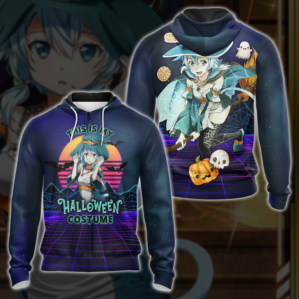 This is my Halloween Costume Sinon Sword Art Online All Over Print T-shirt Zip Hoodie Pullover Hoodie Zip Hoodie