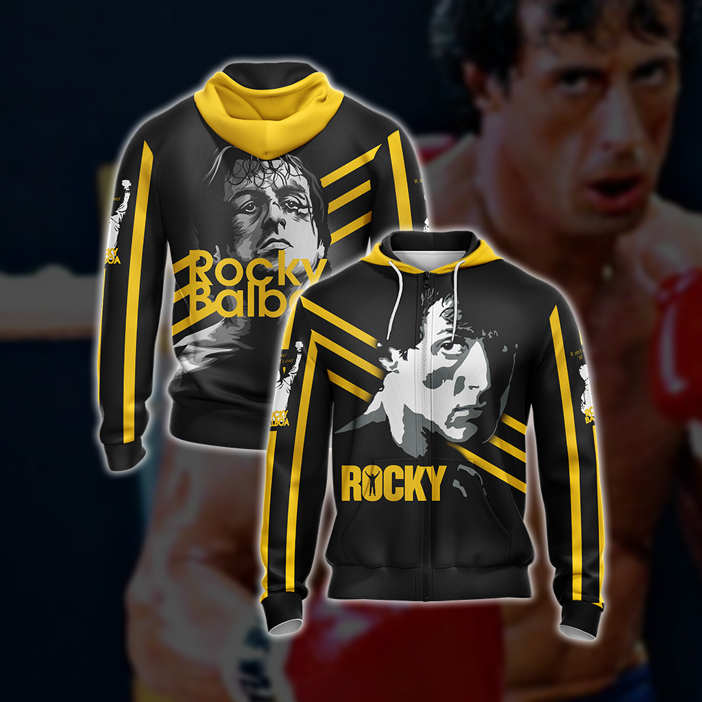 Rocky Balboa New Style Unisex 3D T-shirt Zip Hoodie