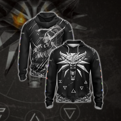 The Witcher 3 Unisex 3D T-shirt Zip Hoodie