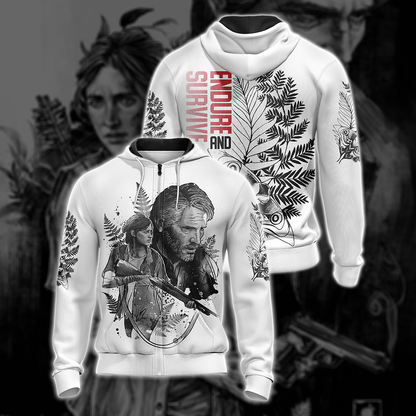 The Last Of Us - Endure And Survive Unisex 3D T-shirt Zip Hoodie