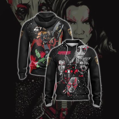 Guardians Of The Galaxy Unisex 3D T-shirt Zip Hoodie