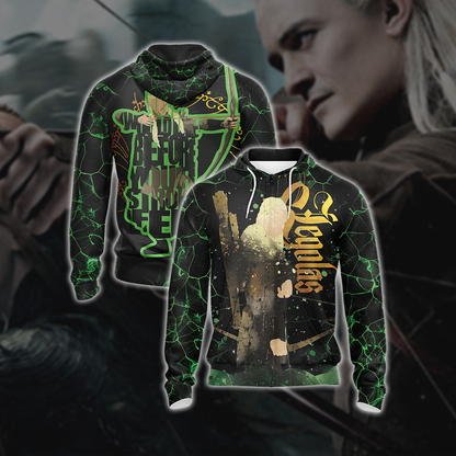 Lord Of The Ring - Legolas Unisex 3D T-shirt Zip Hoodie