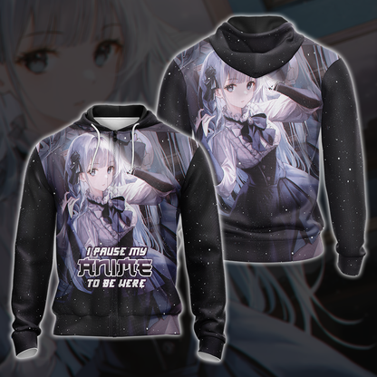 I Pause My Anime To Be Here Anime Girl All Over Print T-shirt Tank Top Zip Hoodie Pullover Hoodie Zip Hoodie