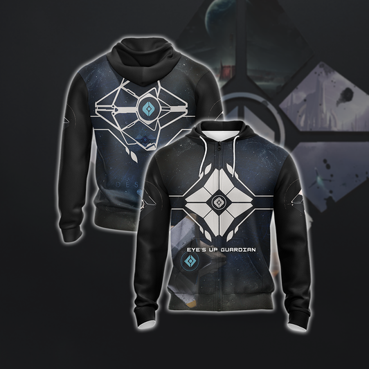 Destiny 2 Shadowkeep Ghost Emblem Unisex 3D T-shirt Zip Hoodie