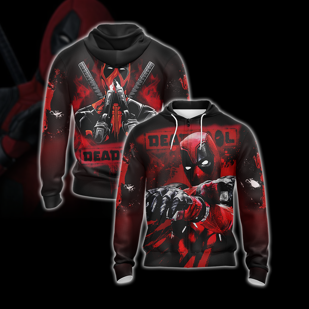 Deadpool New Unisex 3D T-shirt Zip Hoodie