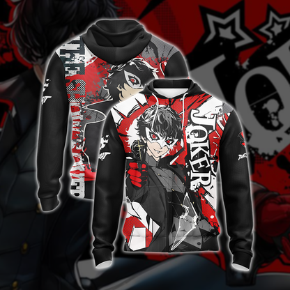 Persona 5 - Joker New Look Unisex 3D T-shirt Zip Hoodie