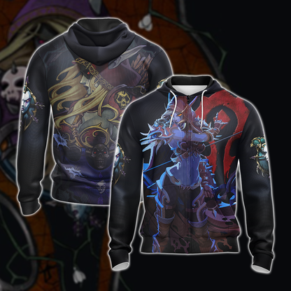 World of Warcraft Sylvanas Windrunner Unisex 3D T-shirt Zip Hoodie