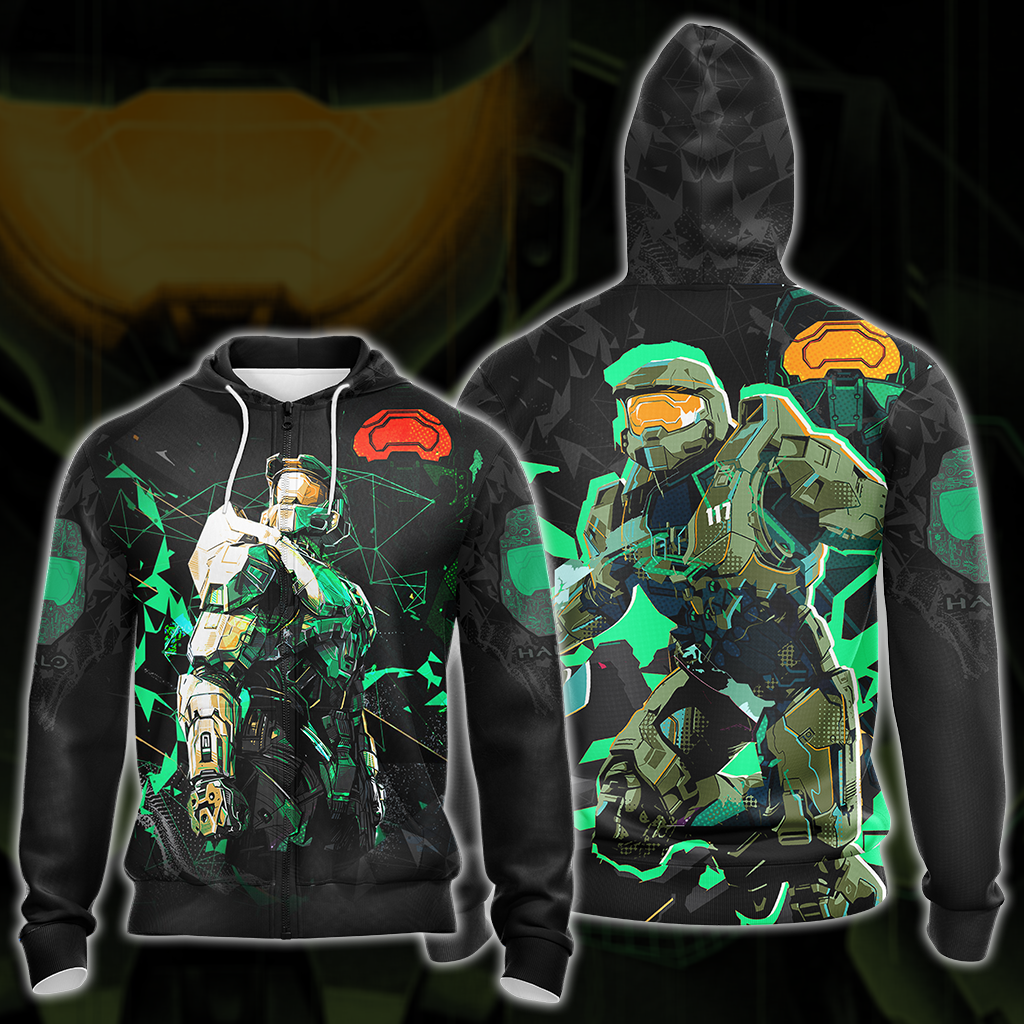 Halo Infinite Video Game All Over Print T-shirt Tank Top Zip Hoodie Pullover Hoodie Zip Hoodie