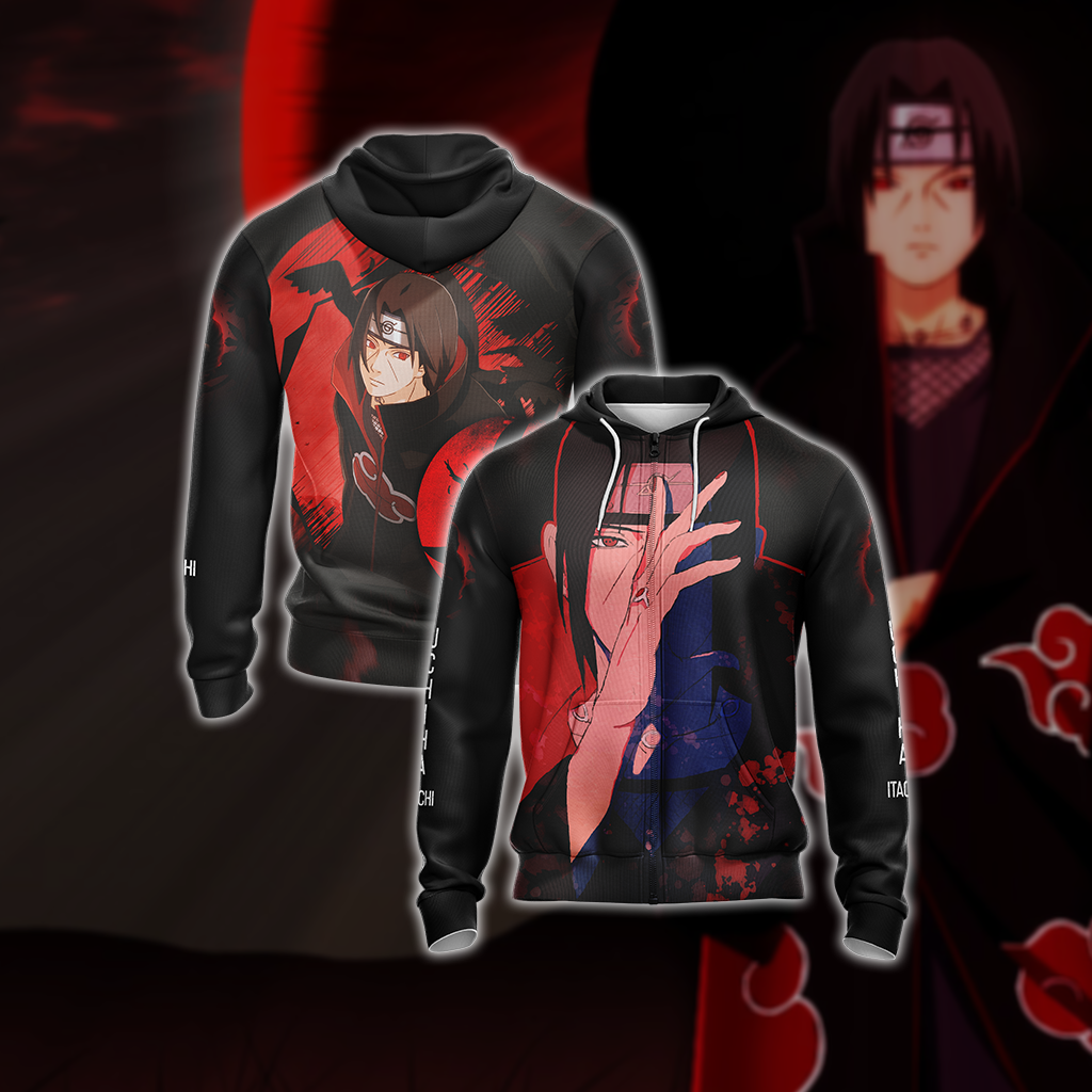 Naruto - Uchiha Itachi Unisex 3D T-shirt Zip Hoodie