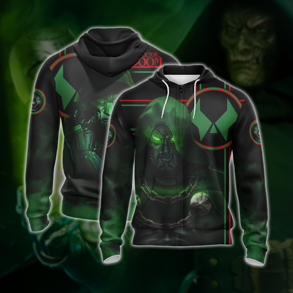 Doctor Doom Unisex 3D T-shirt Zip Hoodie