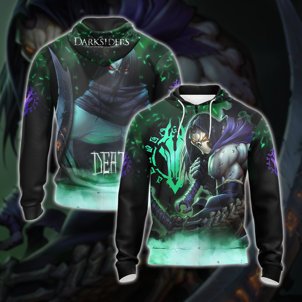 Darksiders Death Unisex 3D T-shirt Zip Hoodie Zip Hoodie
