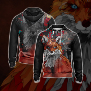 Aesthetic Fox Unisex 3D T-shirt Zip Hoodie XS 