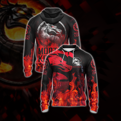 Mortal Kombat Unisex 3D T-shirt Zip Hoodie