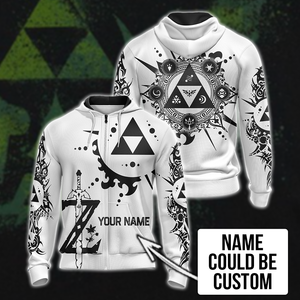 Personalized The legend of Zelda All Over Print T-shirt Zip Hoodie Pullover Hoodie Zip Hoodie S 